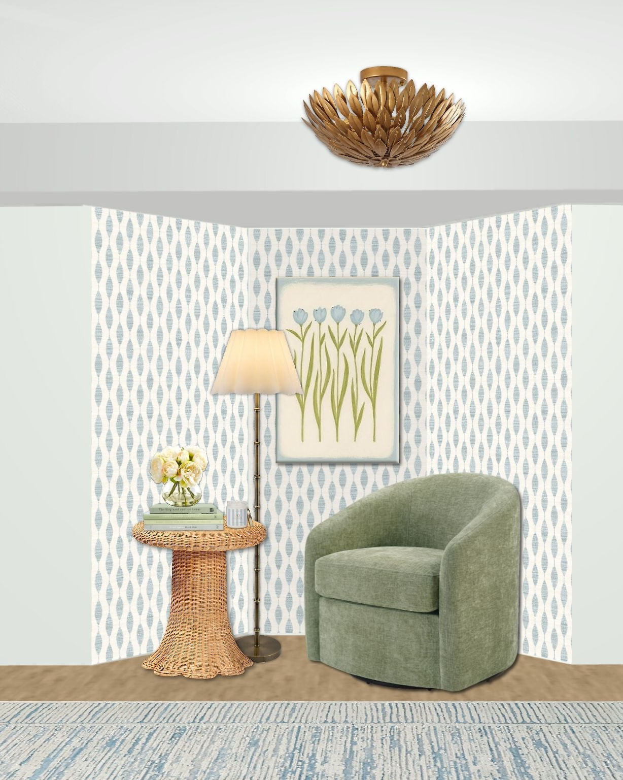 Final concept design & render for a client office/guest room nook! 

#LTKStyleTip #LTKHome #LTKSaleAlert
