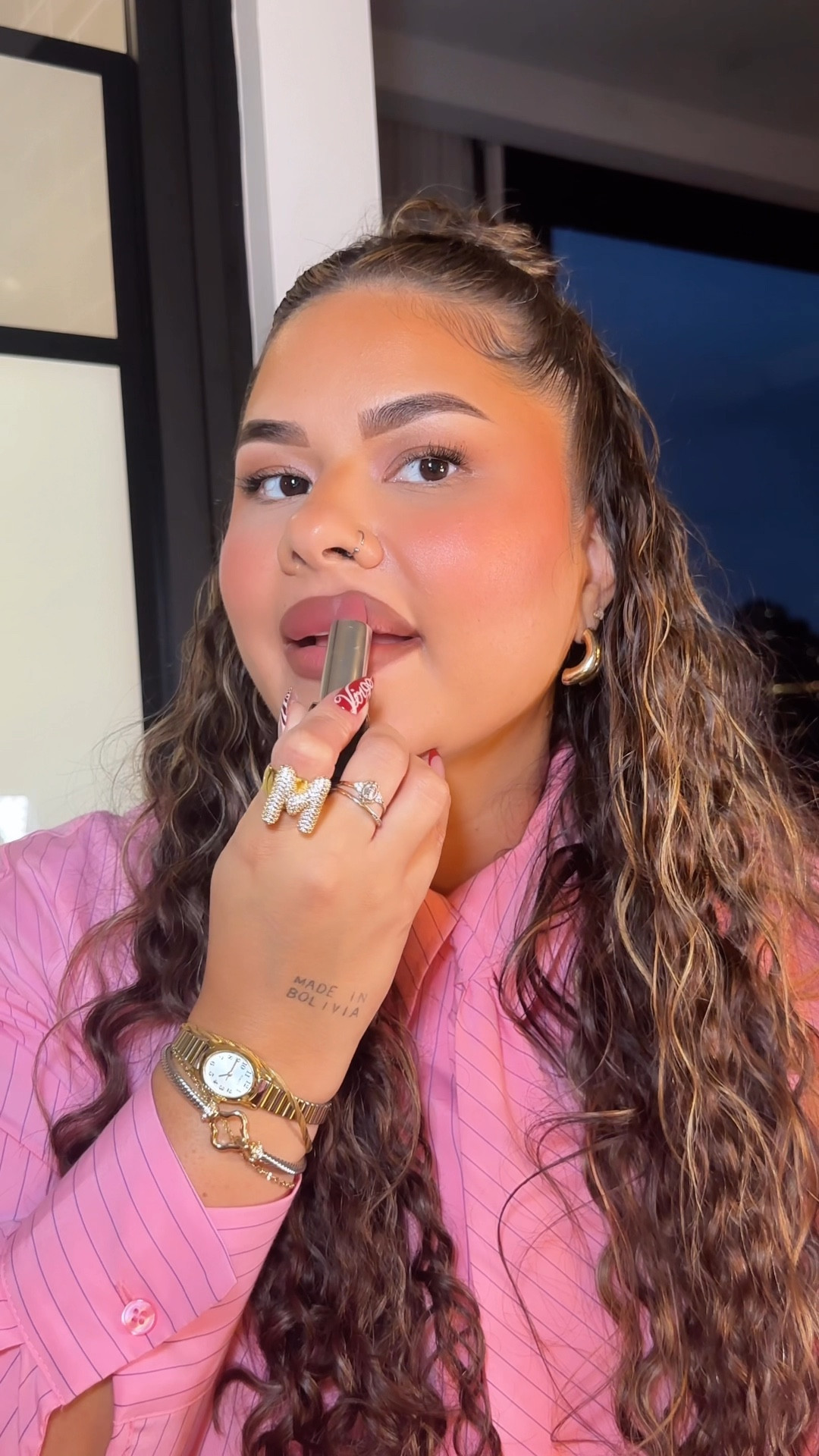 Dusty pink lip combo to compliment my short 🎀👔✨ 

#LTKBeauty #LTKMidsize #LTKStyleTip