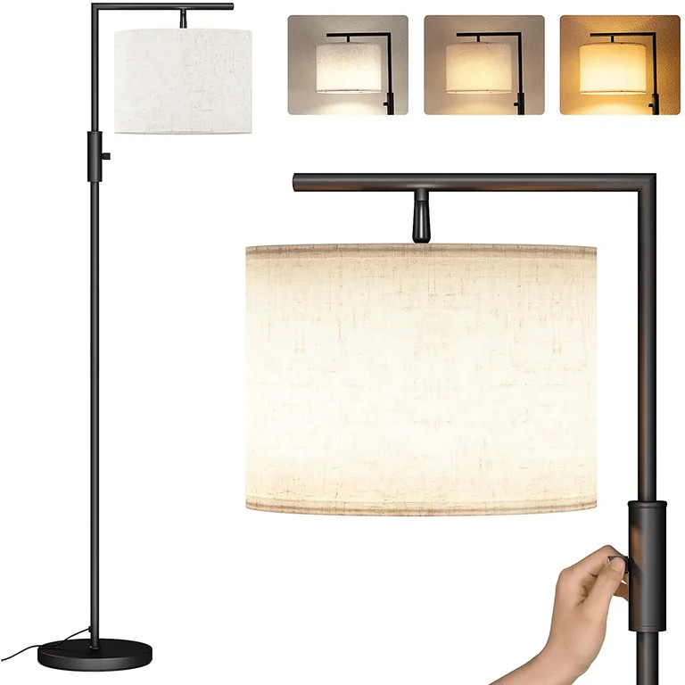 SUNMORY Lámpara de Pie Moderna de Hierro, Lámpara de Piso Dorada para Sala de Estar, con Interr... | Walmart (US)
