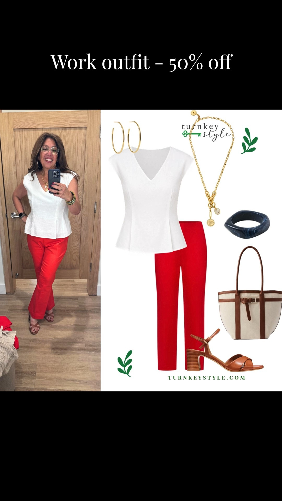 This is such an easy work outfit. Linen top, lined, with a short cap sleeve and peplum waist. 
I’m Elisa, a wardrobe stylist, founder of Turnkey Style, and author of The Style Advantage: I Say What HR Can’t. I work with one on one with professional women as well as leaders and corporate teams so they show up authentically, on brand, and with confidence. 
I’m also a mom of two grown boys, a wife, a post-menopausal woman in business, 5’4”, a size 12/14 on the bottom and L on top. 
I’ve been everything from a size 10–18+, which is why fit, function, and real life always come first.

#LTKootd #LTKSaleAlert #LTKWorkwear