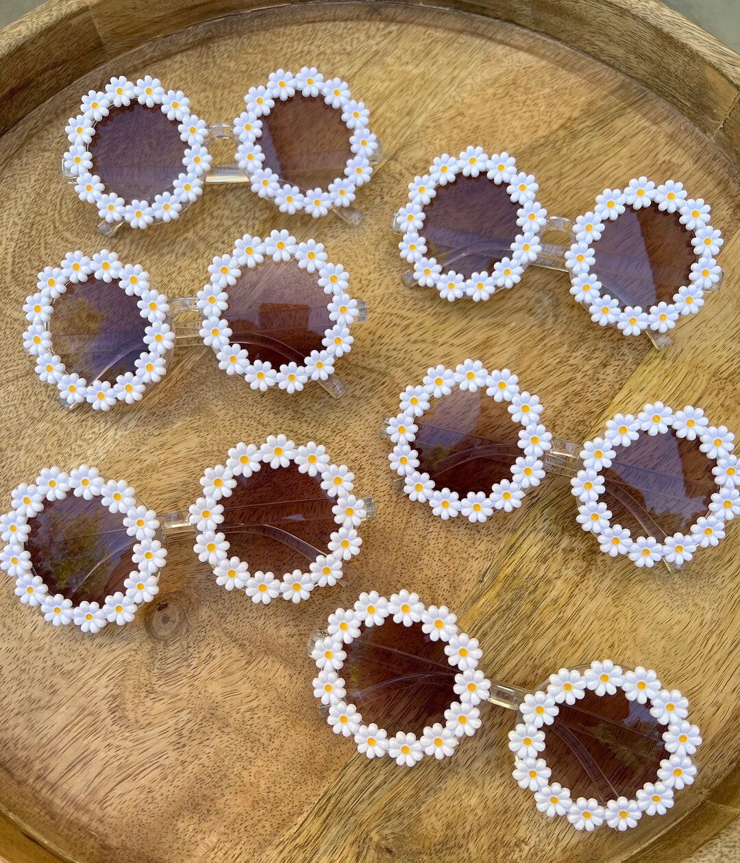 Kids Daisy Sunglasses Flower round sunglasses for kids and toddlers retro sunnies groovy baby gro... | Etsy (US)