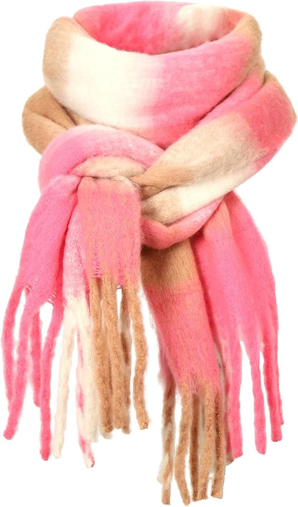 Oversized Blanket Scarf for Women Winter Fall Chunky Plaid Soft Cashmere Feel Thick Scarves with ... | Amazon (US)