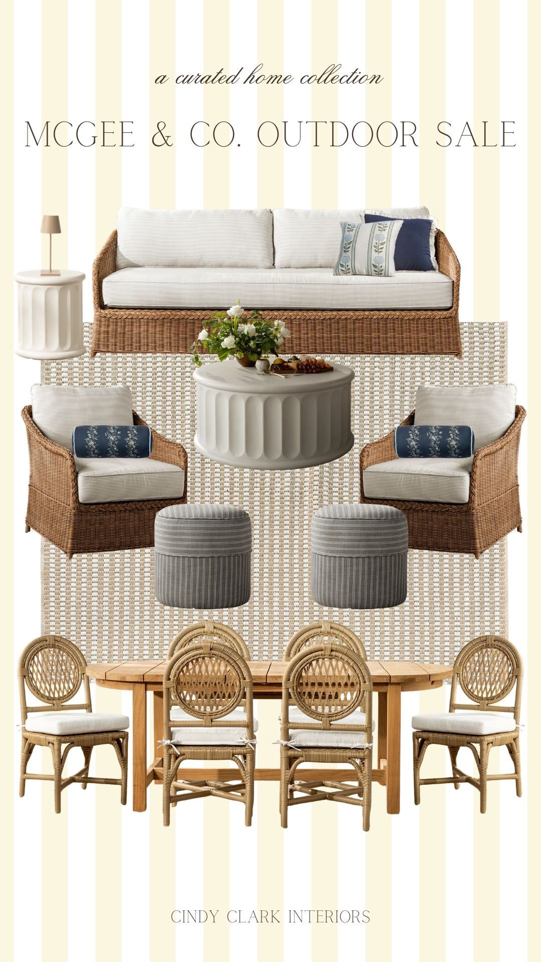 Outdoor living inspiration! I love how effortlessly these pieces pair together, and the texture is gorgeous! All of these pieces are up to 30% off right now during the McGee & Co. outdoor sale event! 

#LTKHome #LTKSaleAlert