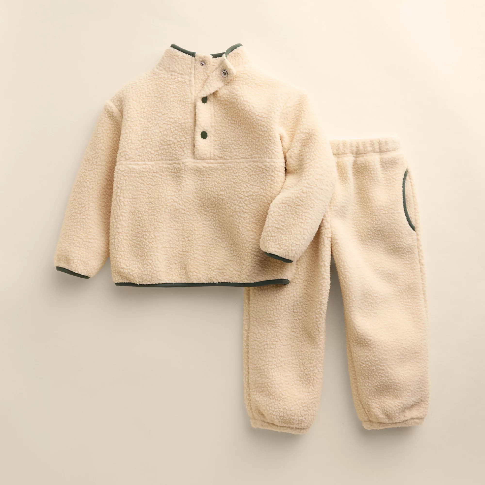 Kids 4-12 Little Co. by Lauren Conrad Cozy Quarter Snap Pullover & Pants Set | Kohl's