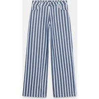 Zara - Jeans Zw Collection Loose Vita Media Righe - Blu - It 36 (Eur 32) - Donna | Zara IT