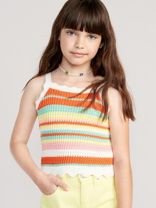Fitted Cropped Sweater Tank Top for Girls | Old Navy (US)
