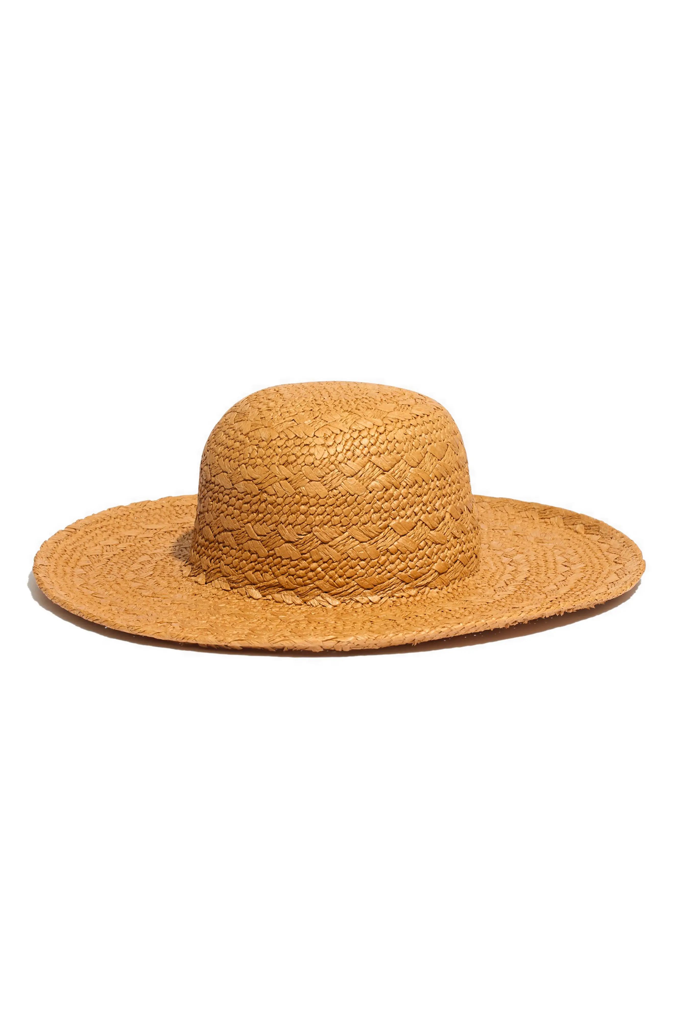 Women's Madewell Braided Straw Sun Hat, Size Medium/Large - Beige | Nordstrom