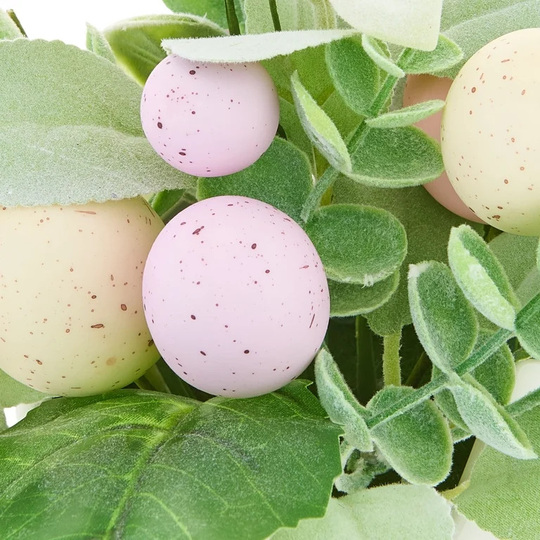 Artificial Plant with Speckled Eggs in White Egg Pot, 8.5", Easter by Way To Celebrate | Walmart (US)