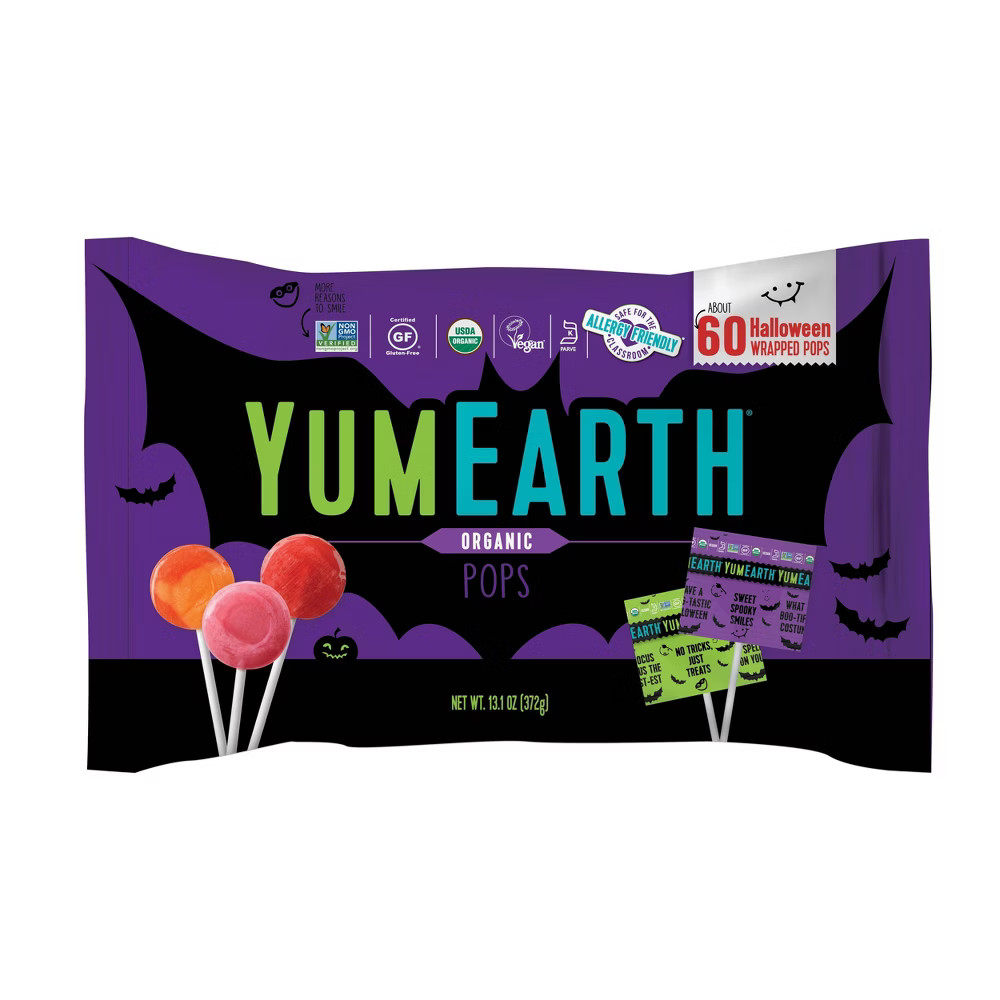Yum Earth Halloween Organic Fruit Pops -13.1oz/60ct | Target