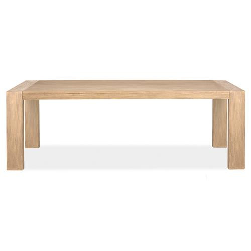 Bella Rustic Lodge Light Brown Teak Wood Rectangular Dining Table - 90"W | Kathy Kuo Home