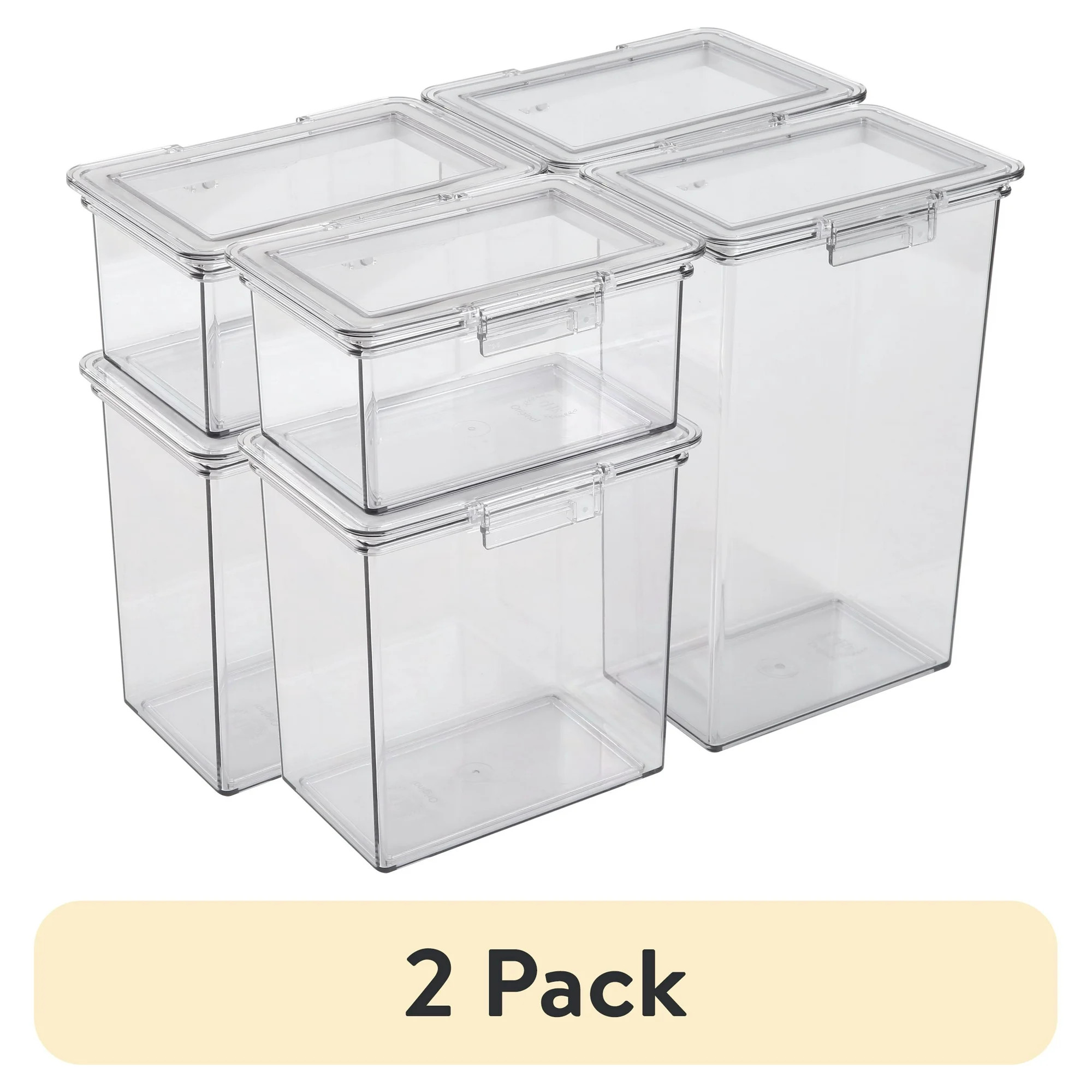 (2 pack) The Home Edit 3-Piece Canister Edit Food Organizer and Storage Containers, Clear | Walmart (US)