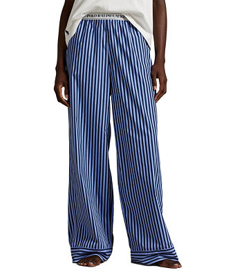 Women's Logo Elastic Mid Rise Striped Sleep Pants | Macy's