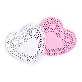 Pink & White Heart Shape Doilies by Recollections™ | Michaels Stores