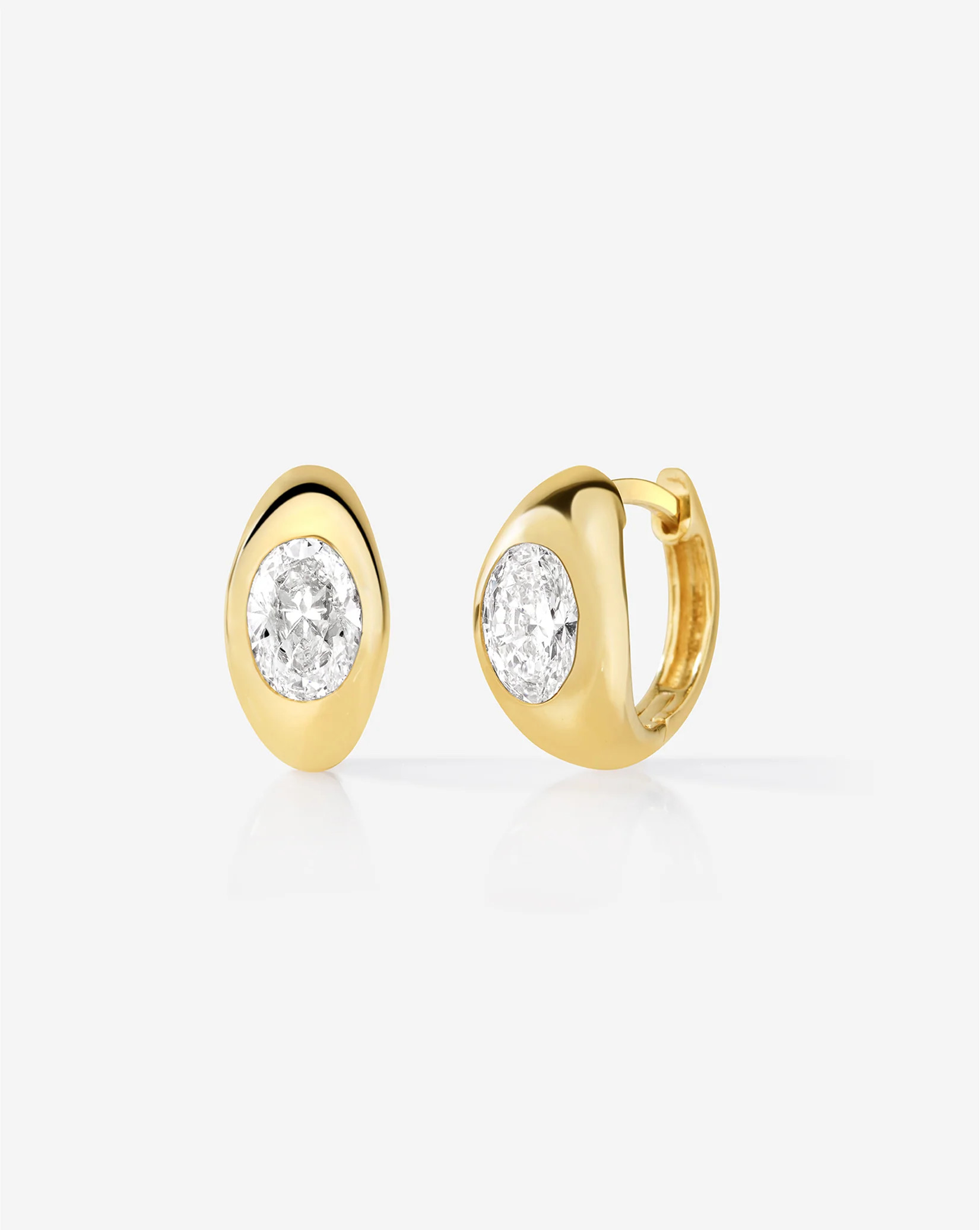 Framed Lab Diamond Huggies | Ring Concierge