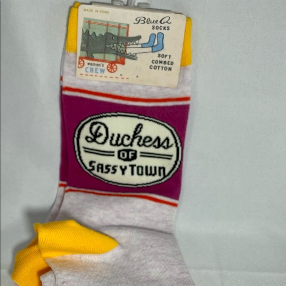 Blue Q Women's Crew Socks "Duchess of Sassytown" | Poshmark