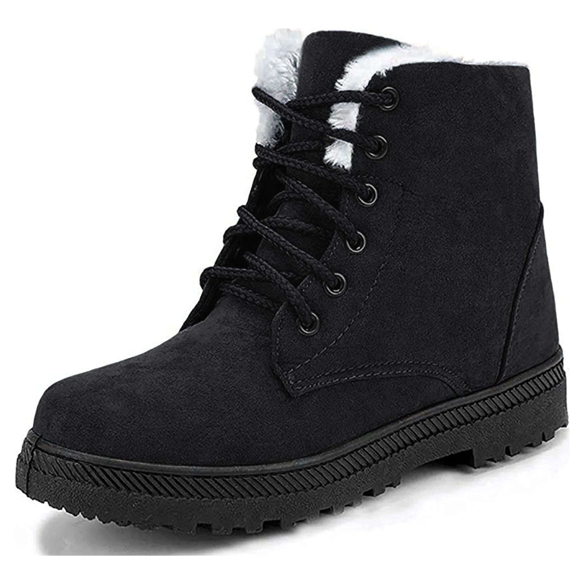 Winter Snow Boots for Women Comfortable Outdoor Anti-Slip Ankle Boots keep Warm Booties Lace Up F... | Walmart (US)