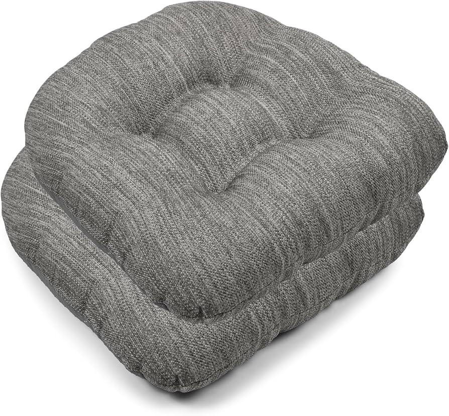 baibu 14×14 Metal Dining Chair Pads with Ties Set of 2, Super Soft Kitchen Chair Cushions Bar St... | Amazon (US)