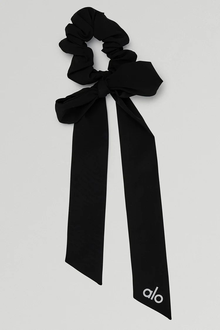 Love Knots Tie Scrunchie - Black | Alo Yoga
