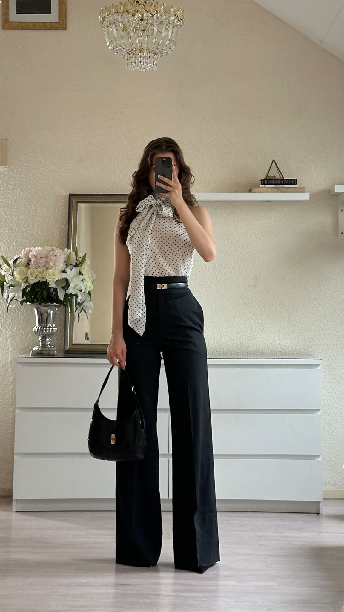 Timeless look 🤍🖤
This polka dot bow blouse styled with tailored high-waisted black trousers creates a chic silhouette perfect for office days, meetings or Parisian café moments 

#OldMoneyStyle #ElegantFashion #ChicWorkwear #PolkaDotTop #WideLegTrousers #TimelessLook #PowerOutfit #ParisianStyle #CapsuleWardrobe #SophisticatedStyle #LTKEurope #ClassyFashion #FeminineAndStrong


#LTKworkwear #LTKeurope #LTKmodest