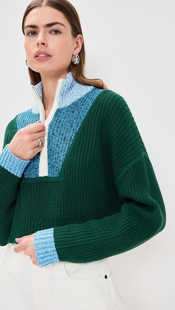 STAUD Cropped Hampton Sweater | Shopbop | Shopbop