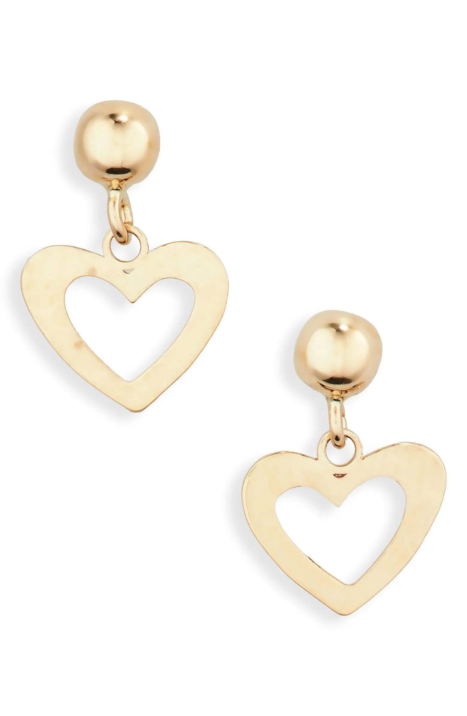 Bony Levy 14K Gold Heart Drop Earrings | Nordstrom | Nordstrom