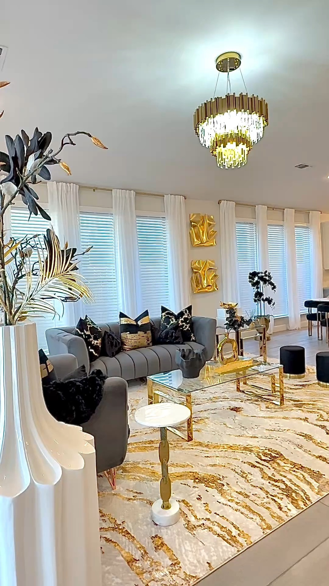 Black, white & gold glam ✨

A little home tour from our open-plan living area to the primary bedroom.

🔗 Linking my decor details here.

Discount codes:
Z GALLERIE - KK5 for 5% OFF
POP MAISON - Kikis10 for 10% OFF
HOMARY - HM183 for 14% OFF 

#LTKSaleAlert #LTKHome