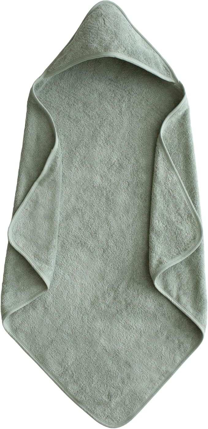 mushie Baby Hooded Towel | Organic Cotton (Moss) | Amazon (US)