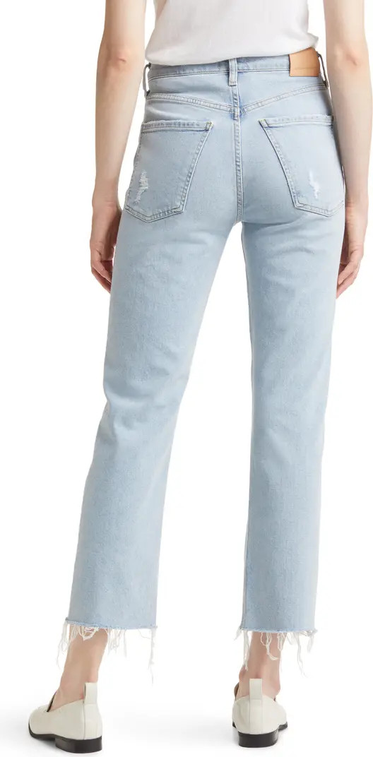 Citizens of Humanity Daphne Ripped High Waist Raw Hem Crop Stovepipe Jeans | Nordstrom | Nordstrom