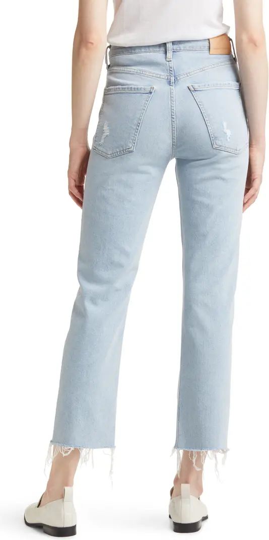Citizens of Humanity Daphne Ripped High Waist Raw Hem Crop Stovepipe Jeans | Nordstrom | Nordstrom