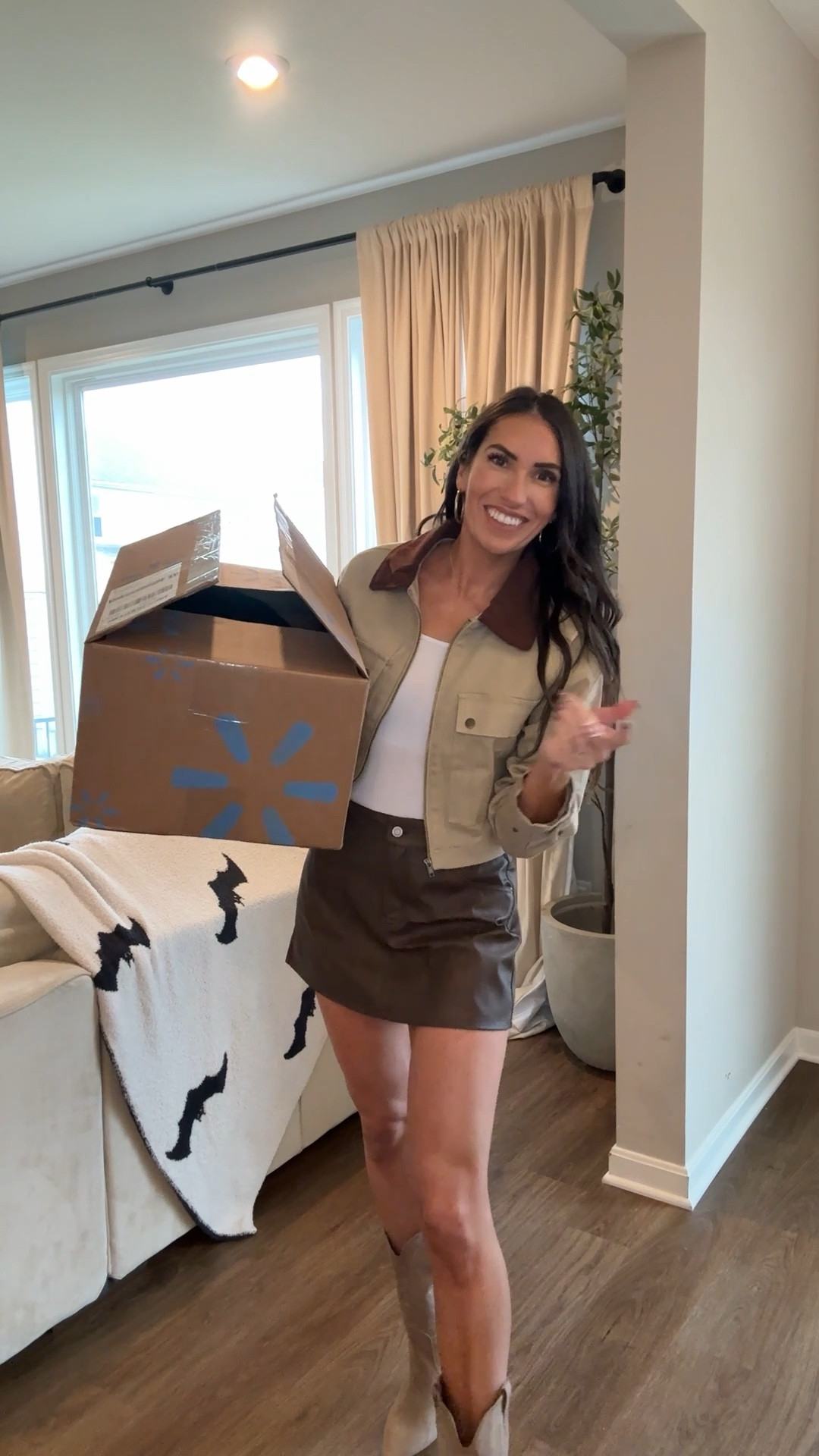 Walmart fashion haul 
This one is so good!! 
Barn jacket size small 
Skirt size small - runs big, size down!! 
Love the black matching set so comfy, small in both 
Suede bag is 10/10, love the suede boots 
Camo tshirt is men’s 


#LTKStyleTip #LTKFindsUnder50 #LTKSeasonal