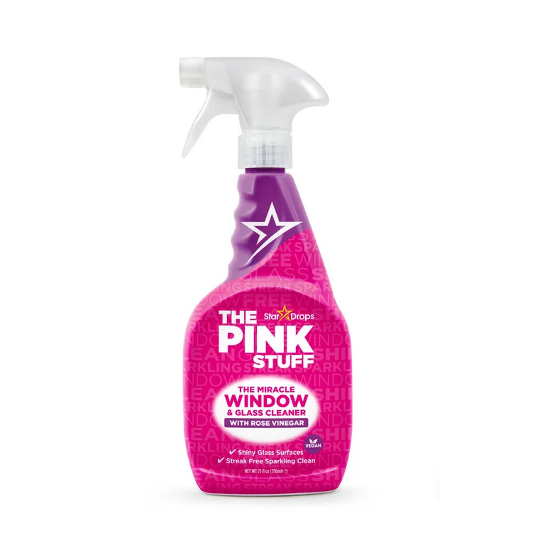The Pink Stuff, Miracle Window and Glass Cleaner Spray, Rose Vinegar, 25.36 Fluid Ounce | Walmart (US)
