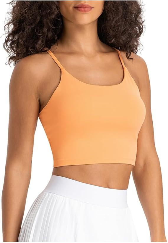 Women's Yoga Tank with Built in Bra,Padded Sports Bra, Crop Tank Tops Wireless Cami Shirt Fitness... | Amazon (US)