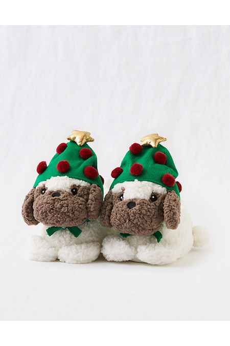 Aerie Fuzzy Animal Slippers | American Eagle Outfitters (US & CA)