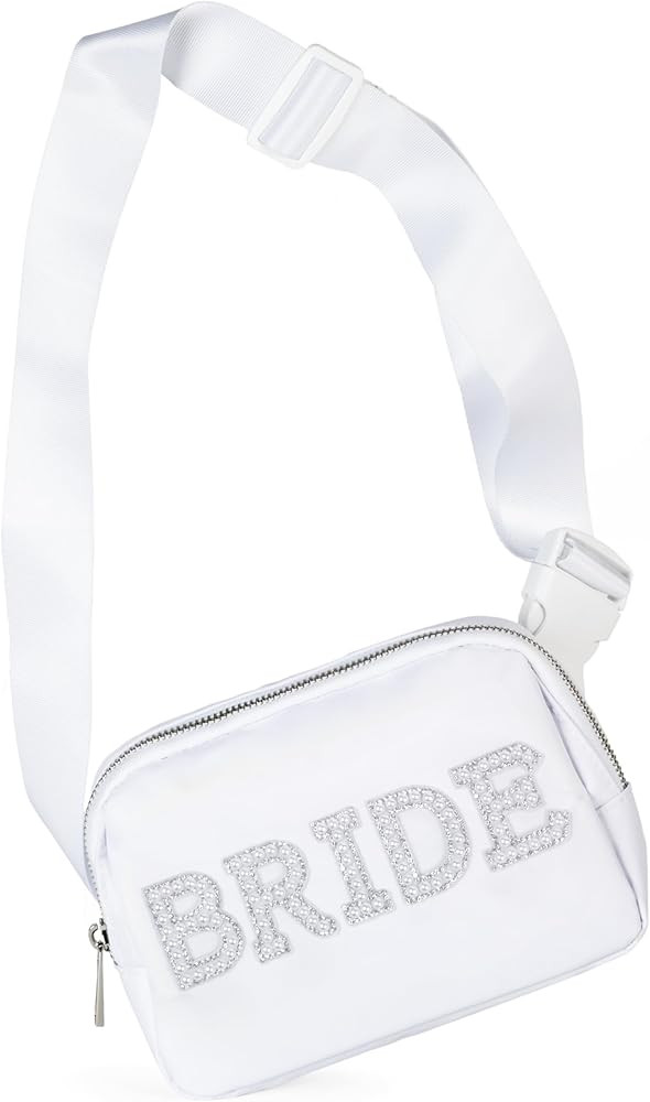 Pearl Bride Bag, White Fanny Pack - Complete your White Bride Bachelorette Outfit with our Cute B... | Amazon (US)