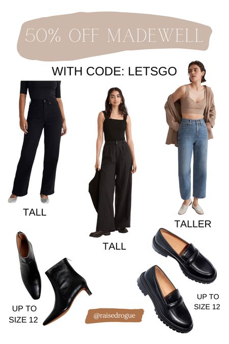Shop tall denim and shoes 50% off with code: LETSGO 


Black Friday, sale, jeans, loafers, boots, discount code 

#LTKsalealert #LTKfindsunder100 #LTKCyberWeek
