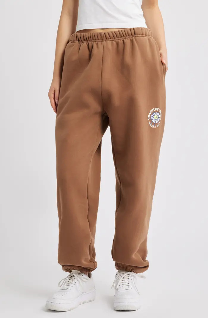 THE MAYFAIR GROUP Gratitude Grows Fleece Graphic Joggers | Nordstrom | Nordstrom