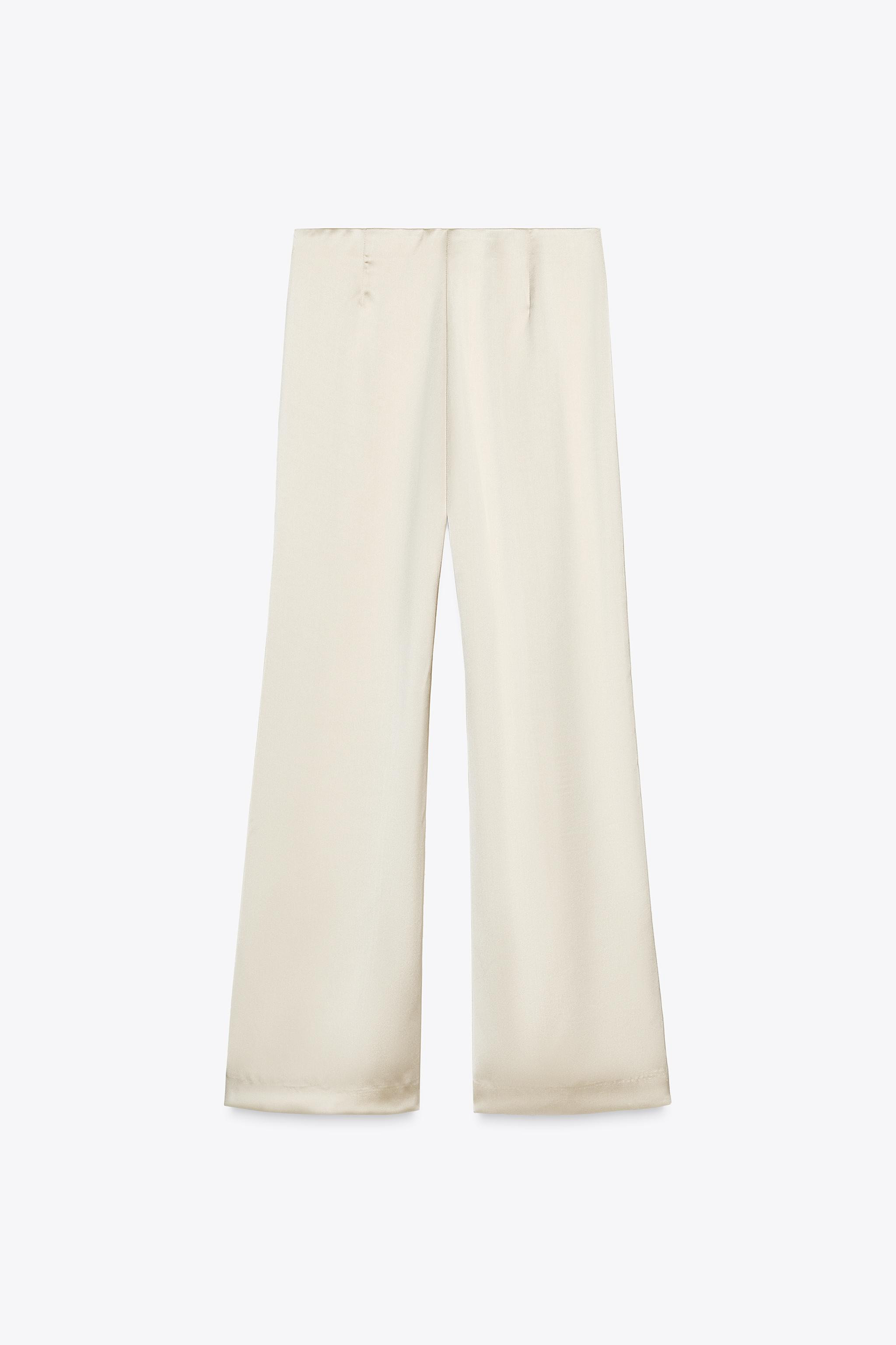 SATIN EFFECT STRAIGHT LEG PANTS | Zara US