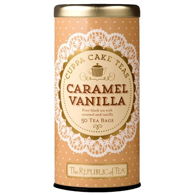 The Republic of Tea Caramel Vanilla Cuppa Cake, 50 Tea Bags, Blended Fine Black Tea, Gluten-Free | Amazon (US)