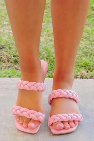 Get The Bees Buzzin Sandals: Baby Pink | Shophopes