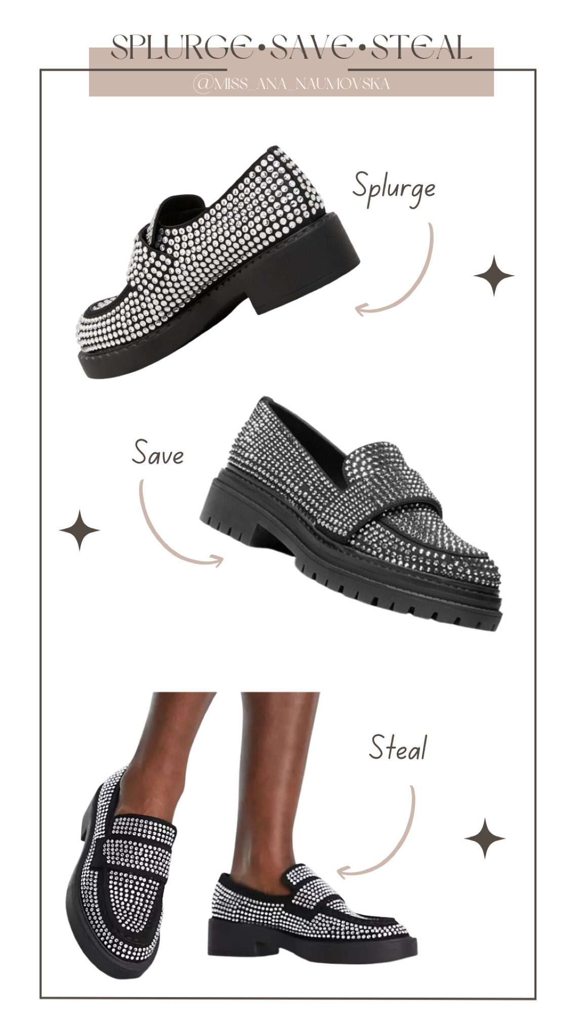 Splurge • Save • Steal: blinged out loafers 💎