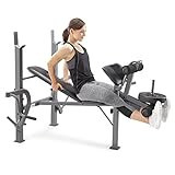 Marcy Standard Weight Bench Incline with Leg Developer and Butterfly Arms, Multifunctional Workout Equipment, Workout Equipment for Home Gym, Alloy Steel MD-389 | Amazon (US)