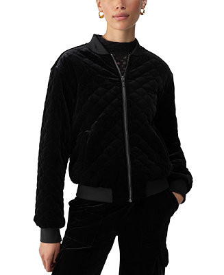 Sanctuary Women’s Mona Quilted Velvet Bomber Jacket - Macy's | Macy's