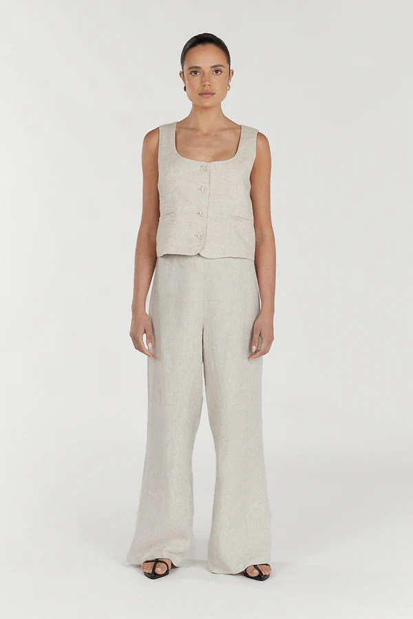 FLICK NATURAL LINEN PANT | DISSH