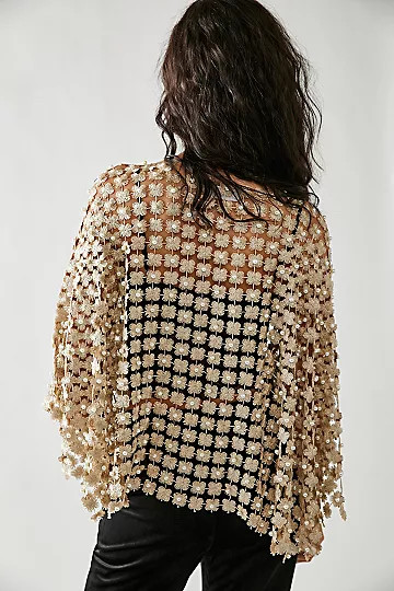 Daisy Pearl Embellished Cape | Free People (Global - UK&FR Excluded)