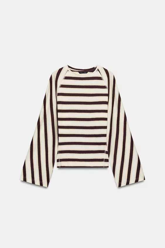 T-SHIRT STREIFEN BAUMWOLLE UND LEINEN | Zara DE