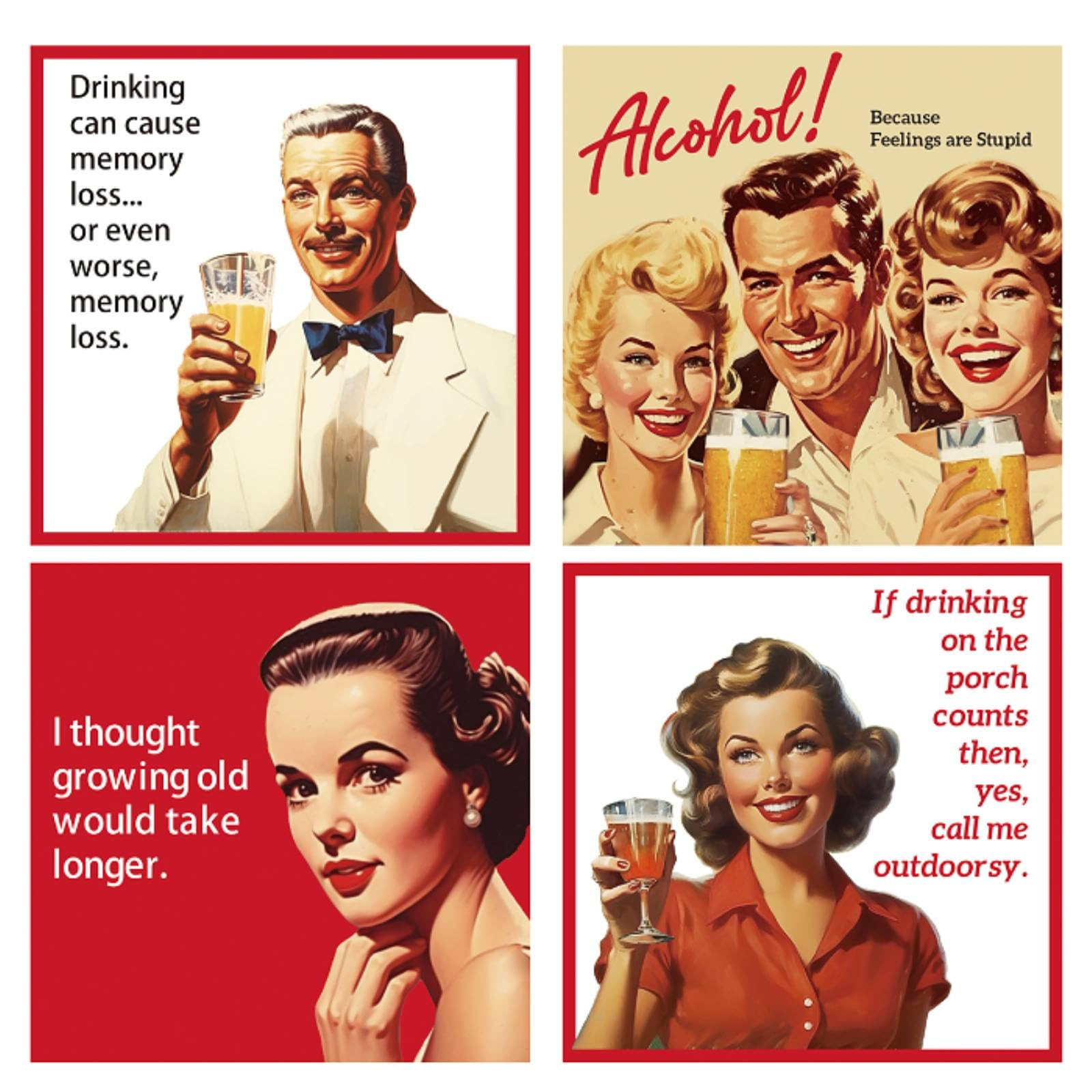 Amazon.com | Watersay 100 Pcs Funny Cocktail Napkins Call Me Cocktail Napkins Retro Holiday Decor... | Amazon (US)