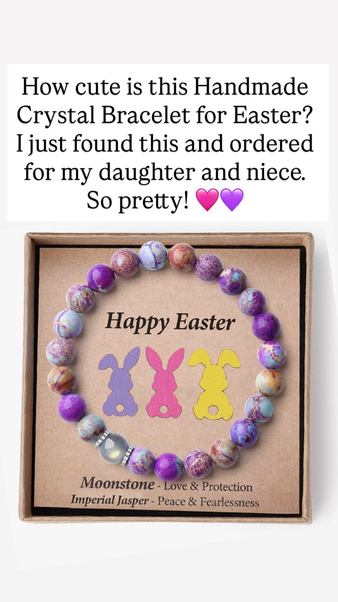Handmade Crystal Bracelet for Easter

#LTKKids #LTKSeasonal