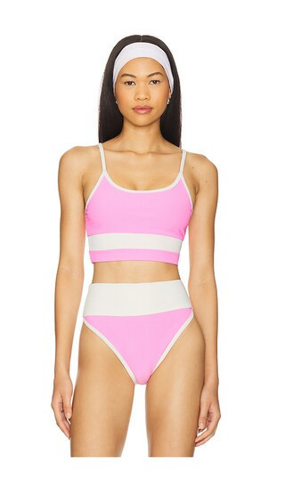 BEACH RIOT Eva Bikini Top in Pink. - size L | Revolve Clothing (Global)