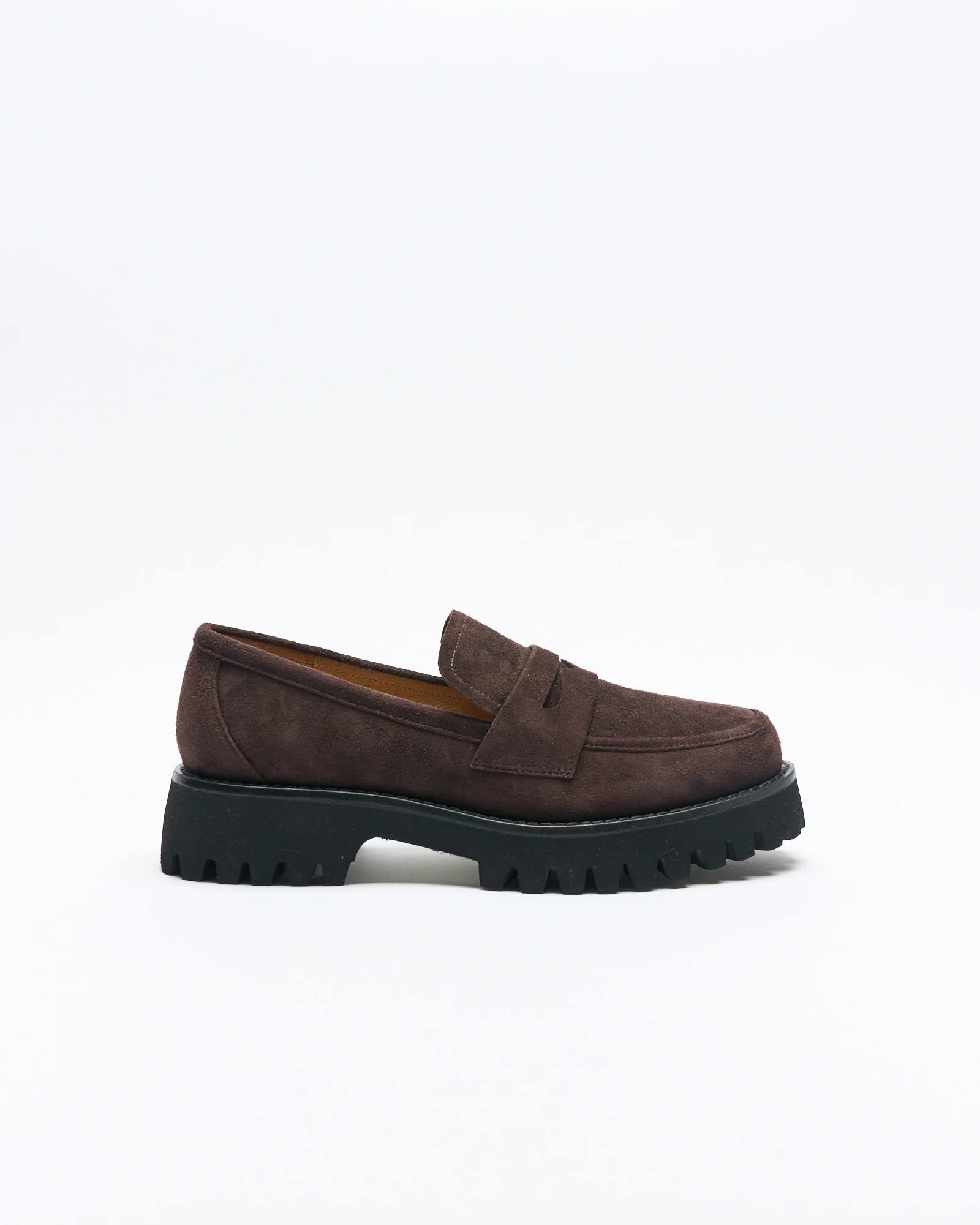 Coco Leather Loafer - Chocolate Suede | Walnut Melbourne (AU)