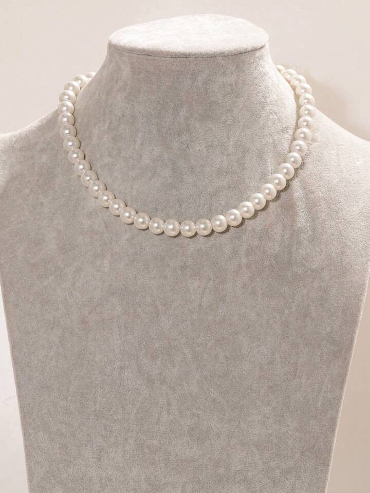 1pc Pearl Necklace, Elegant And Minimalistic Choker With Timeless Design | SHEIN